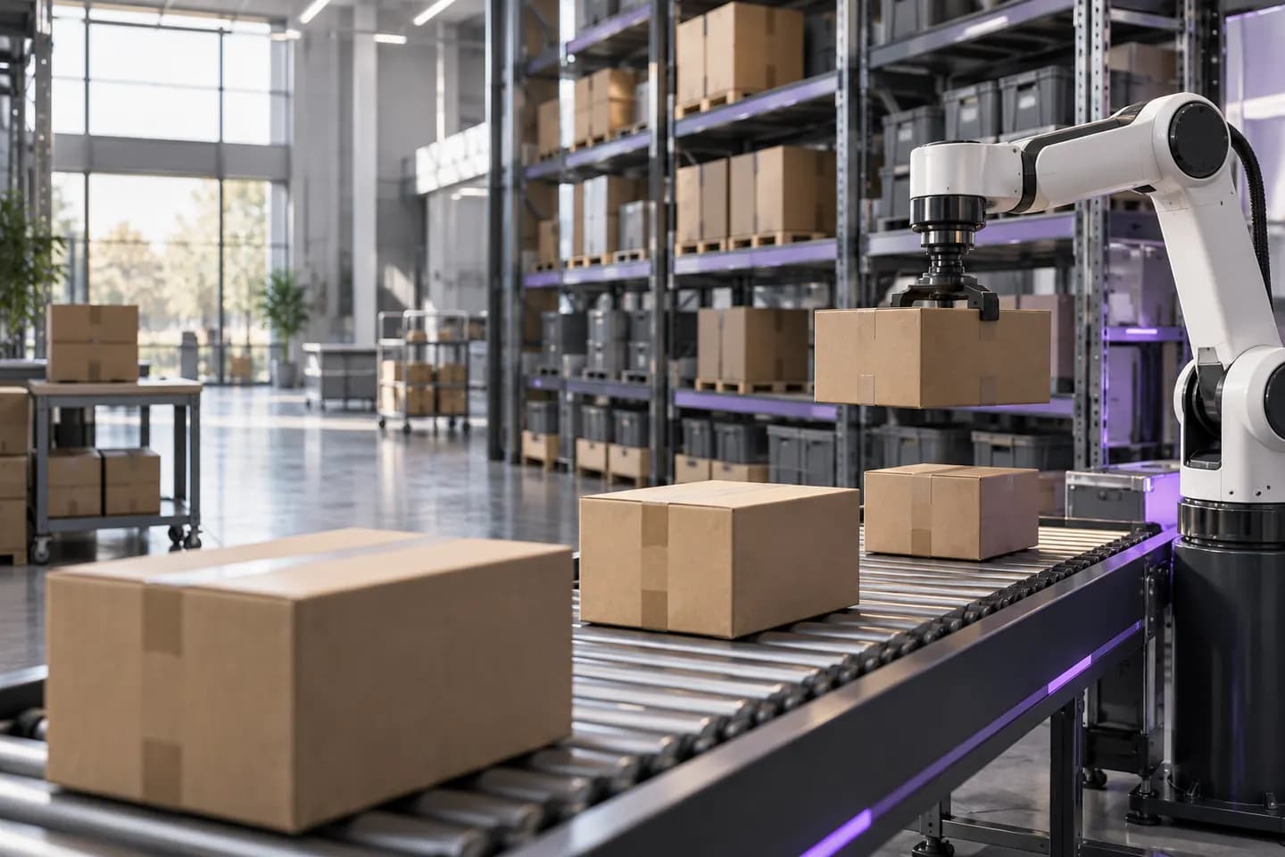 Conceptual connected retail fulfillment and automated picking operation