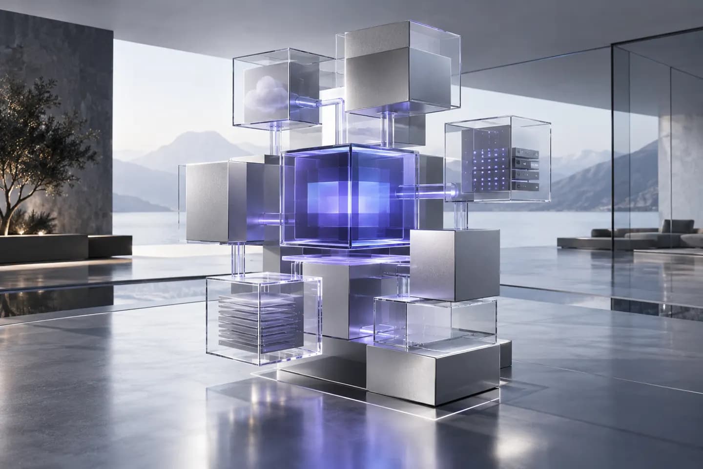 Conceptual modular software platform with interconnected components